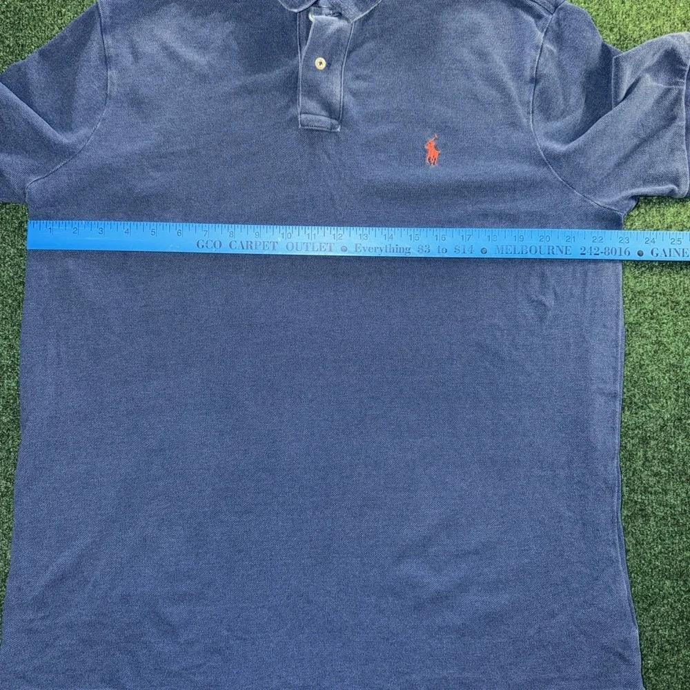Polo Ralph Lauren Blue Polo Shirt Men's Large Orange Horse